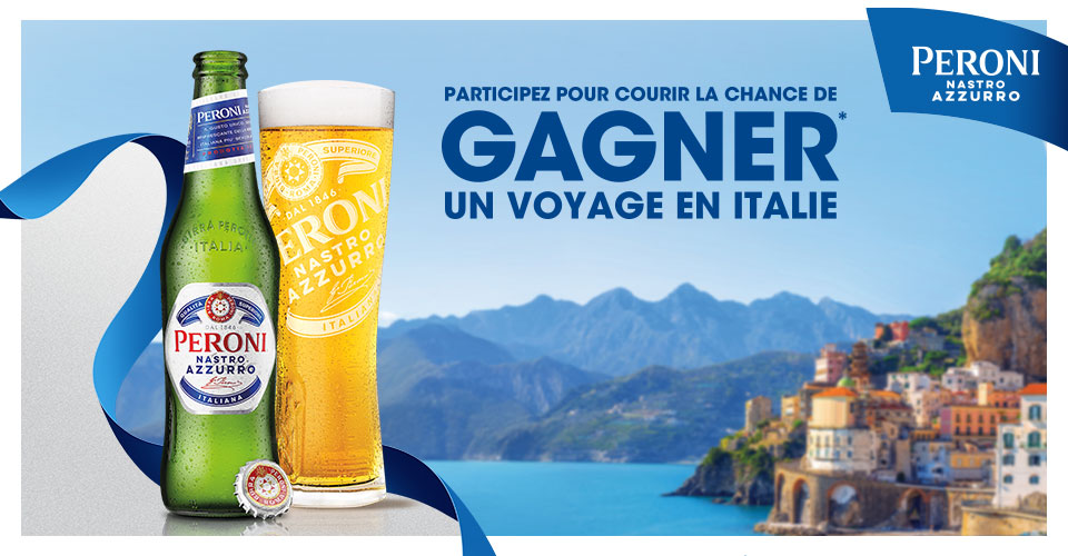 PARTICIPEZ POUR COURIR LA CHANCE DE GAGNER UN VOYAGE EN ITALIE